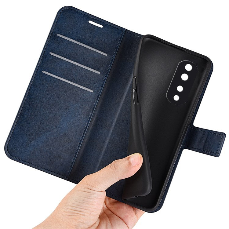 For Honor 70 Pro 5G PU Leather Stand Wallet Case Square Magnetic Clasp Shockproof TPU Flip Book Cover - Blue