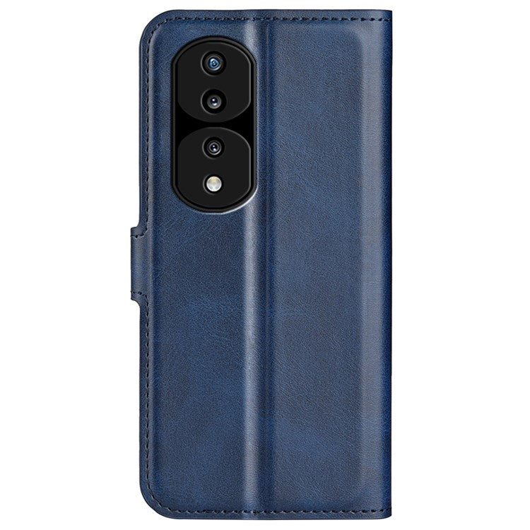 For Honor 70 Pro 5G PU Leather Stand Wallet Case Square Magnetic Clasp Shockproof TPU Flip Book Cover - Blue