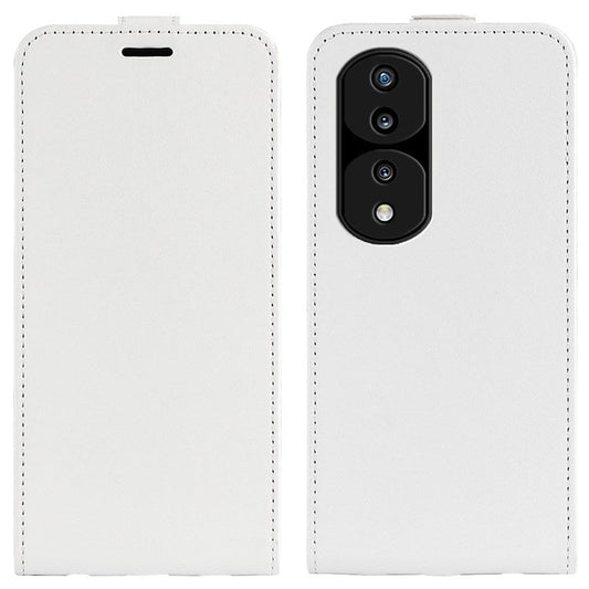 For Honor 70 Pro 5G PU Leather Card Holder Case Crazy Horse Texture Vertical Flip  Magnetic Cover - White