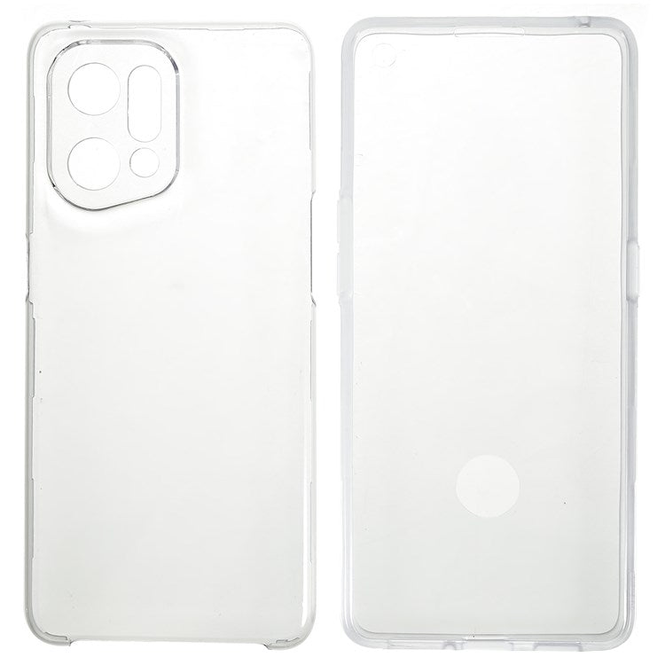 PET + TPU + Acrylic Full Coverage Phone Case for Oppo Find X5, Detachable 2-in-1 Drop-proof Cover