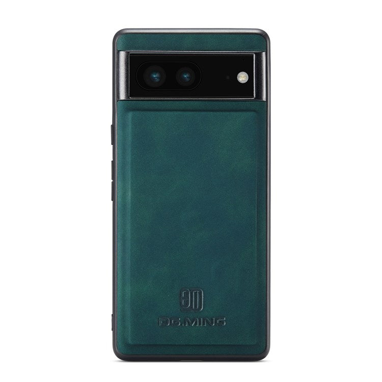 DG.MING M2 Series for Google Pixel 6a Detachable 2-in-1 Magnetic Wallet Phone Case Anti-scratch Kickstand Cover - Green