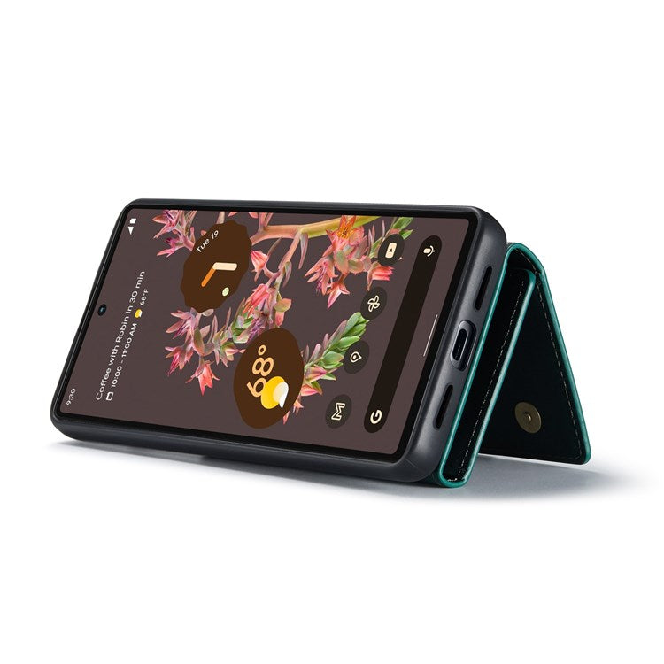 DG.MING M1 Series For Google Pixel 7 5G Magnetic 2-in-1 Wallet PC+TPU+PU Leather Phone Protective Case - Green