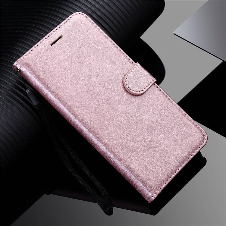For Realme GT Neo 3T 5G/GT Neo2 5G KT Leather Series-2 Wallet Phone Case PU Leather Full Protection Solid Color Magnetic Flip Stand Cover with Strap - Rose Gold