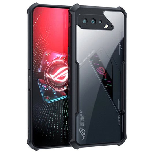 XUNDD for Asus ROG Phone 5/5s Anti-drop Phone Case Reinforced Four Corner Back Cover Acrylic + TPU Protective Shell - Black