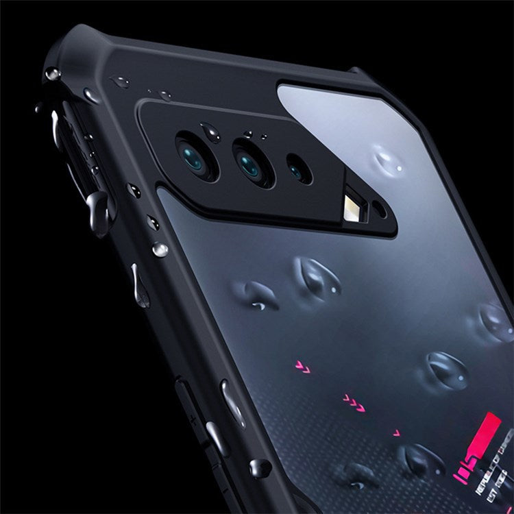 XUNDD for Asus ROG Phone 5/5s Anti-drop Phone Case Reinforced Four Corner Back Cover Acrylic + TPU Protective Shell - Black