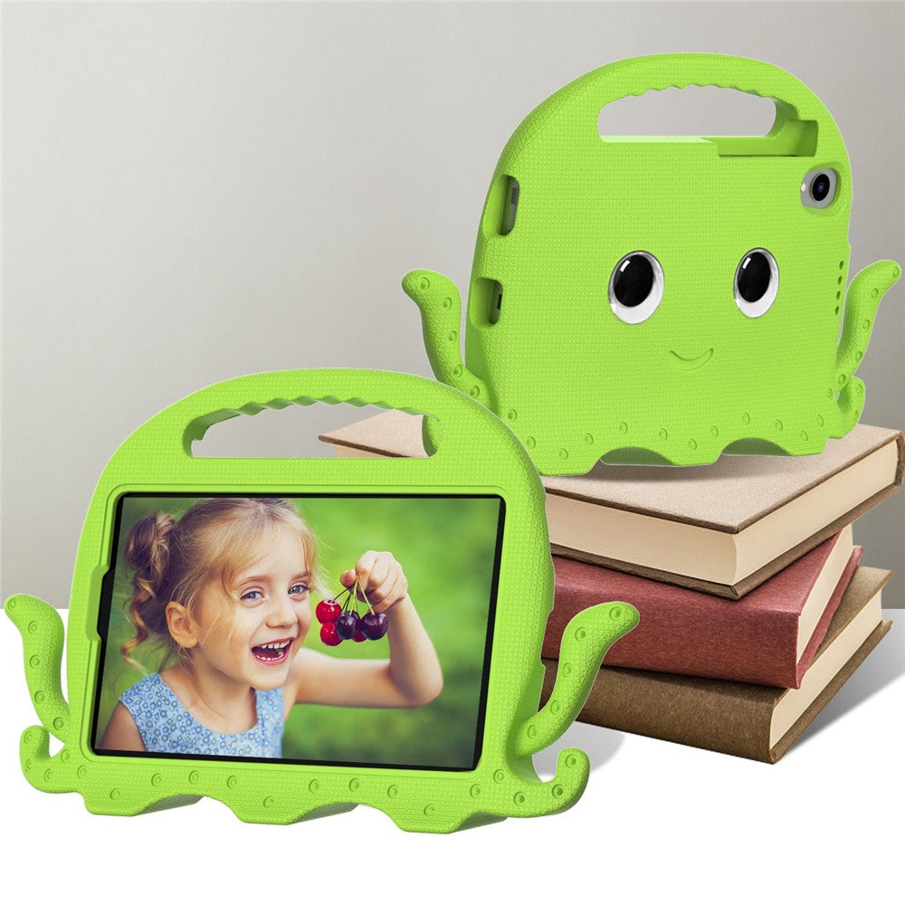 EVA Tablet Case for Lenovo Tab M8 / Tab M8 (4th Gen) 2024 TB-301XU / M8 (4th Gen) 2023 TB-300FU Octopus Case with Shoulder Strap - Green