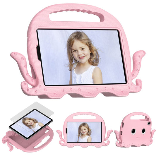 EVA Tablet Case for Lenovo Tab M8 / Tab M8 (4th Gen) 2024 TB-301XU / M8 (4th Gen) 2023 TB-300FU Octopus Case with Shoulder Strap - Pink