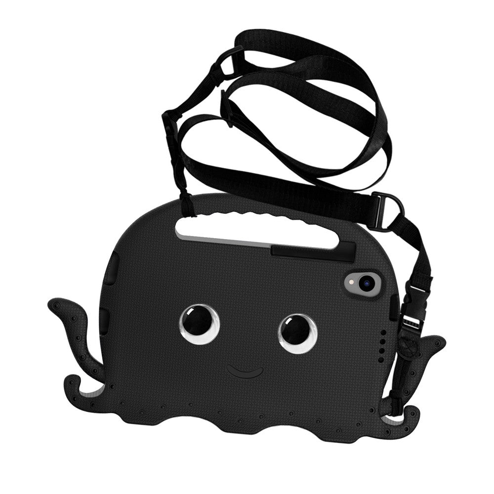 EVA Tablet Case for Lenovo Tab M8 / Tab M8 (4th Gen) 2024 TB-301XU / M8 (4th Gen) 2023 TB-300FU Octopus Case with Shoulder Strap - Black