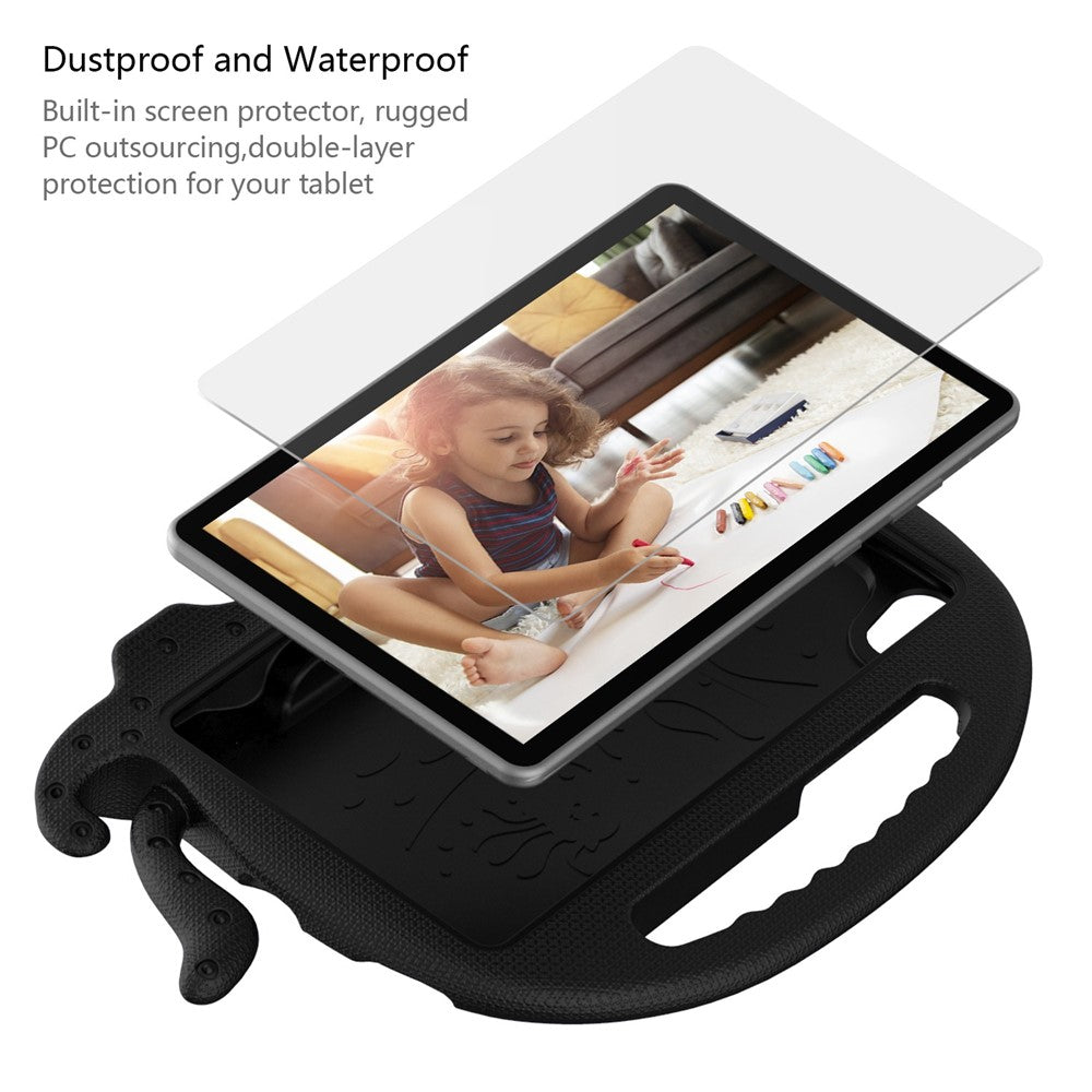 EVA Tablet Case for Lenovo Tab M8 / Tab M8 (4th Gen) 2024 TB-301XU / M8 (4th Gen) 2023 TB-300FU Octopus Case with Shoulder Strap - Black