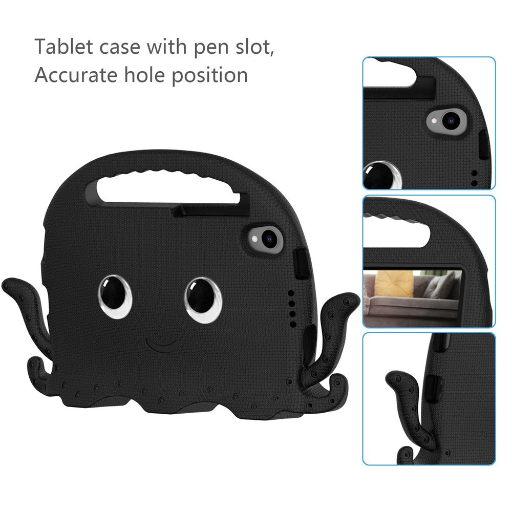 EVA Tablet Case for Lenovo Tab M8 / Tab M8 (4th Gen) 2024 TB-301XU / M8 (4th Gen) 2023 TB-300FU Octopus Case with Shoulder Strap - Black