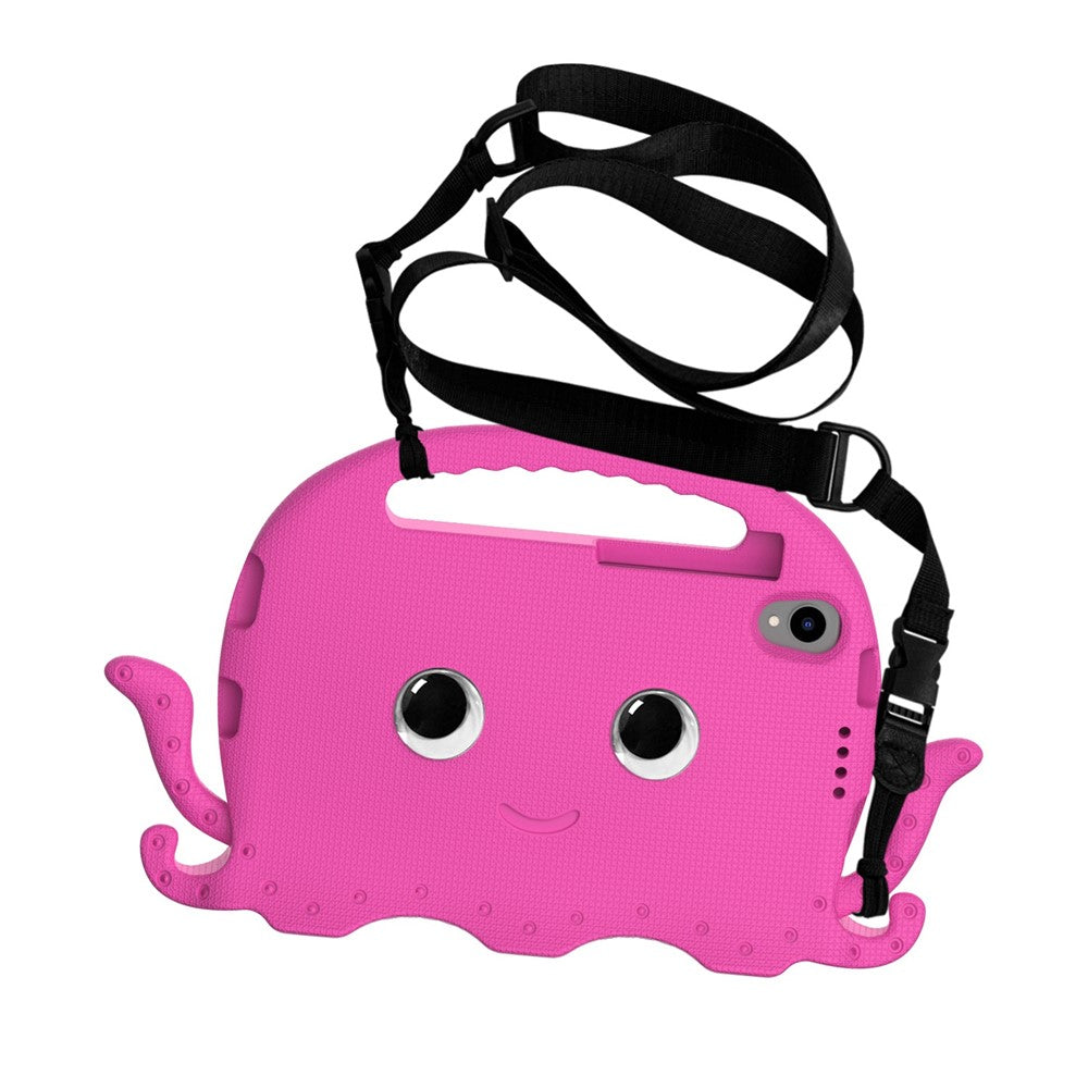 EVA Tablet Case for Lenovo Tab M8 / Tab M8 (4th Gen) 2024 TB-301XU / M8 (4th Gen) 2023 TB-300FU Octopus Case with Shoulder Strap - Rose