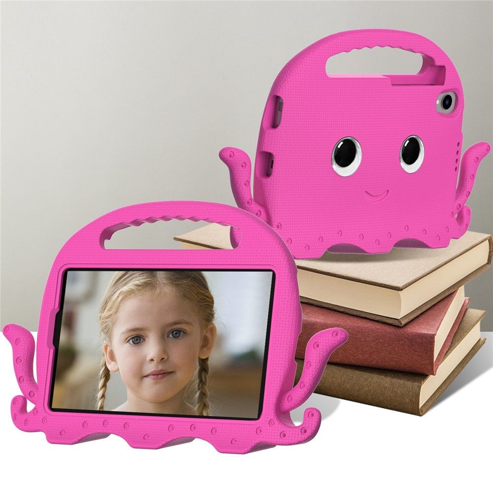 EVA Tablet Case for Lenovo Tab M8 / Tab M8 (4th Gen) 2024 TB-301XU / M8 (4th Gen) 2023 TB-300FU Octopus Case with Shoulder Strap - Rose