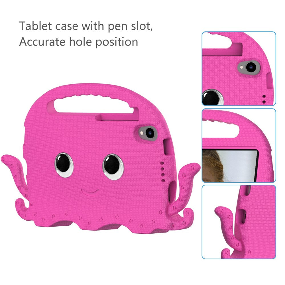 EVA Tablet Case for Lenovo Tab M8 / Tab M8 (4th Gen) 2024 TB-301XU / M8 (4th Gen) 2023 TB-300FU Octopus Case with Shoulder Strap - Rose