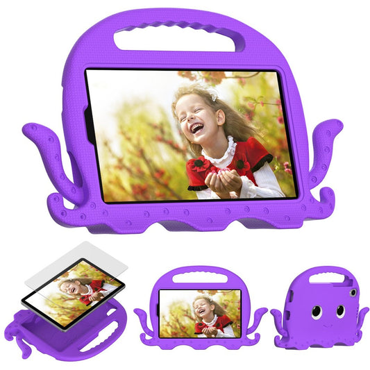 EVA Tablet Case for Lenovo Tab M8 / Tab M8 (4th Gen) 2024 TB-301XU / M8 (4th Gen) 2023 TB-300FU Octopus Case with Shoulder Strap - Purple