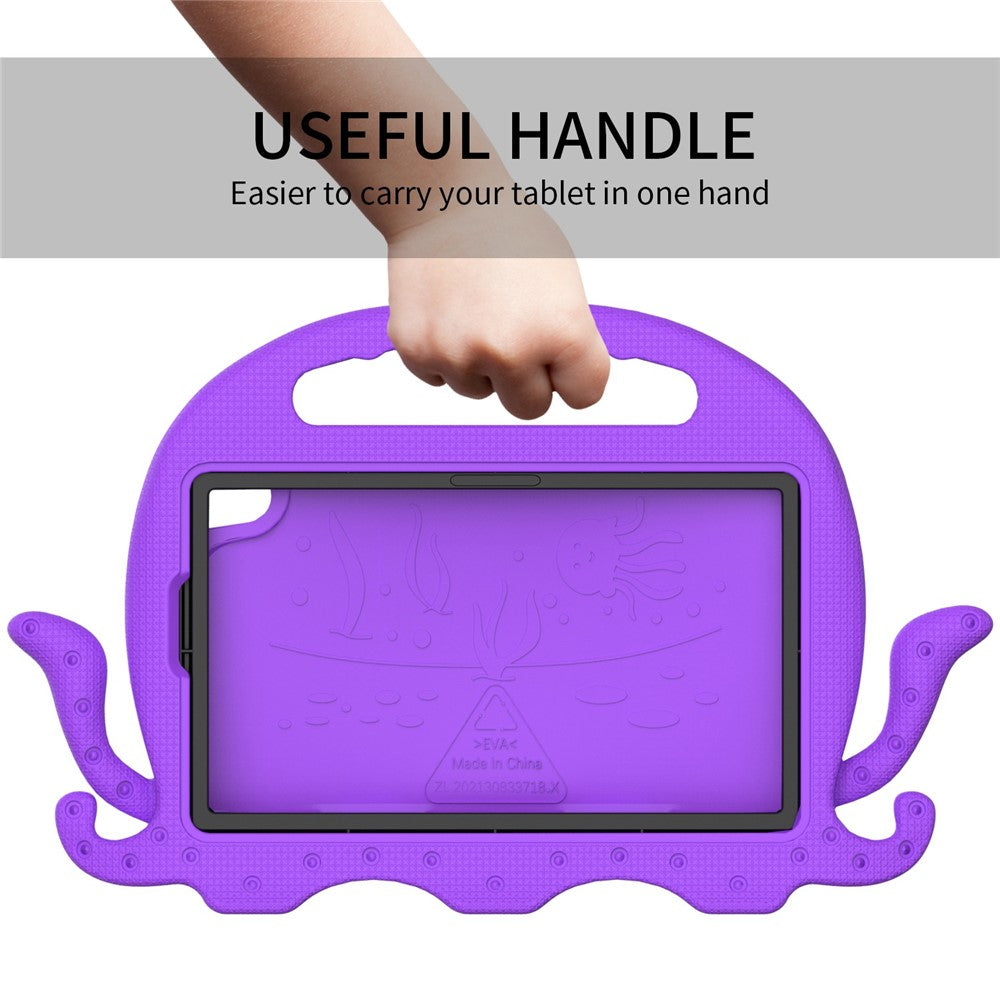 EVA Tablet Case for Lenovo Tab M8 / Tab M8 (4th Gen) 2024 TB-301XU / M8 (4th Gen) 2023 TB-300FU Octopus Case with Shoulder Strap - Purple