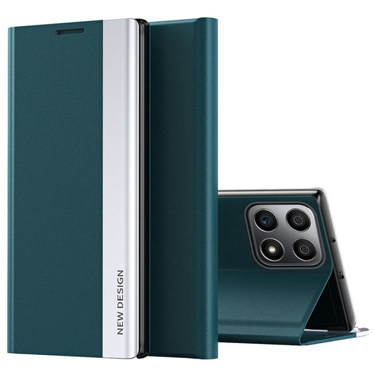 For Honor X8 4G / X30i PU Leather Stand Function Case Fall Proof Electroplating Cell Phone Cover - Green