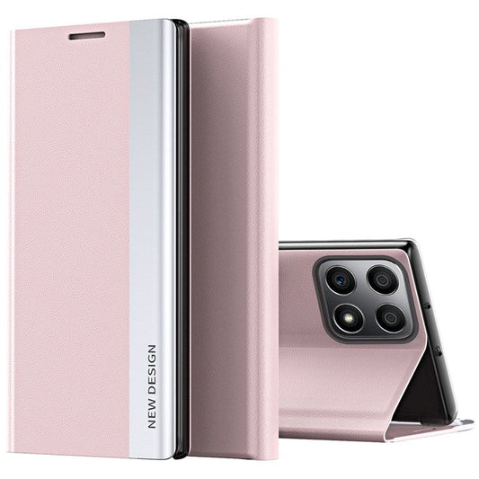 For Honor X8 4G / X30i PU Leather Stand Function Case Fall Proof Electroplating Cell Phone Cover - Pink
