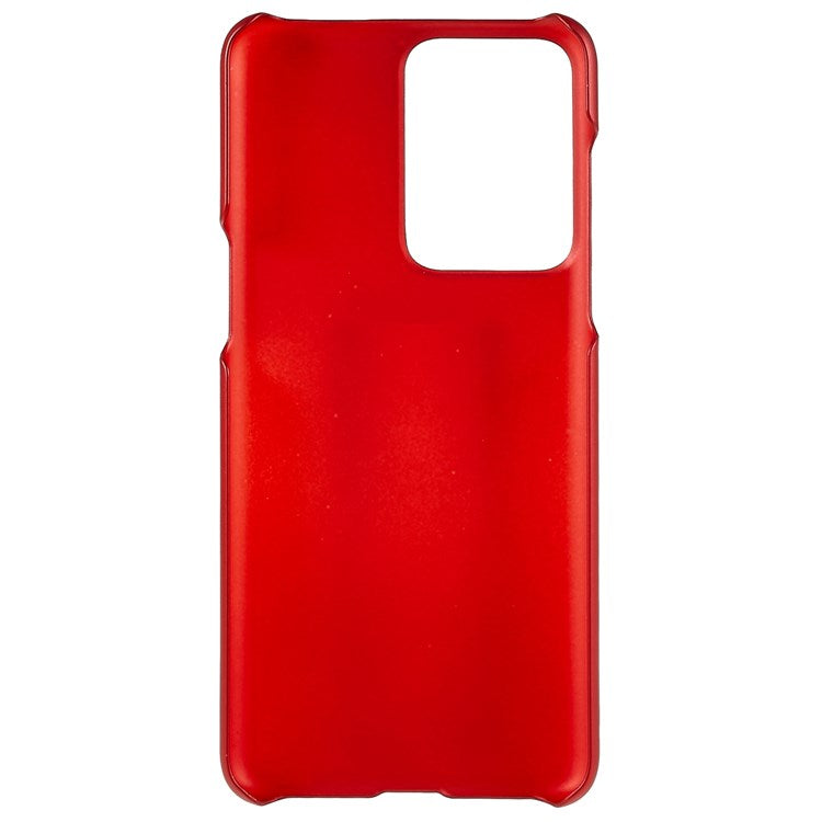For OnePlus Nord 2T 5G Glossy Surface Protective Cover Rubberized Hard PC Phone Case - Red