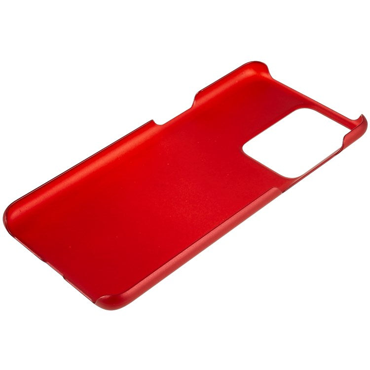For OnePlus Nord 2T 5G Glossy Surface Protective Cover Rubberized Hard PC Phone Case - Red