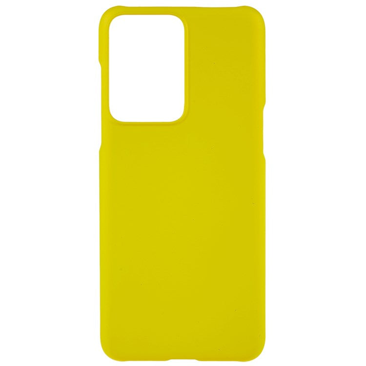 For OnePlus Nord 2T 5G Glossy Surface Protective Cover Rubberized Hard PC Phone Case - Yellow
