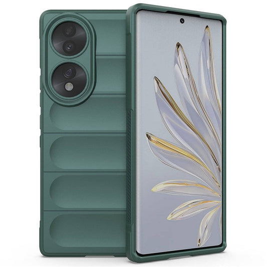 For Honor 70 5G Soft TPU Phone Case Shock Absorption Drop-proof Mobile Phone Cover - Green