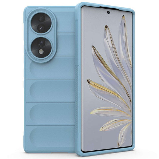 For Honor 70 5G Soft TPU Phone Case Shock Absorption Drop-proof Mobile Phone Cover - Baby Blue