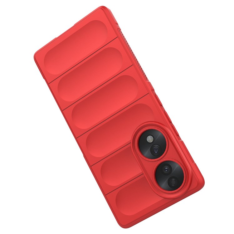 For Honor 70 5G Soft TPU Phone Case Shock Absorption Drop-proof Mobile Phone Cover - Red