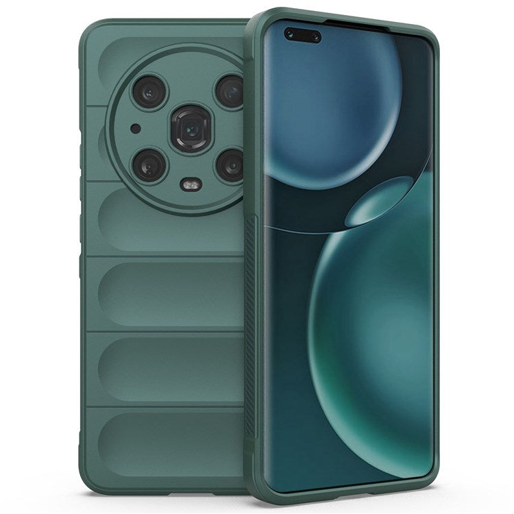 For Honor Magic4 Pro 5G Anti-drop Flexible TPU Phone Protective Case Anti-scratch Smartphone Back Cover - Green