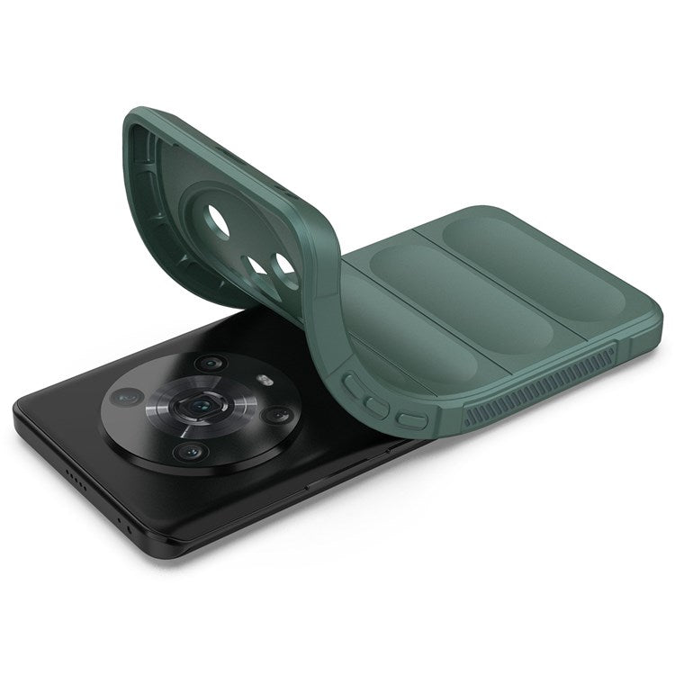 For Honor Magic4 Pro 5G Anti-drop Flexible TPU Phone Protective Case Anti-scratch Smartphone Back Cover - Green