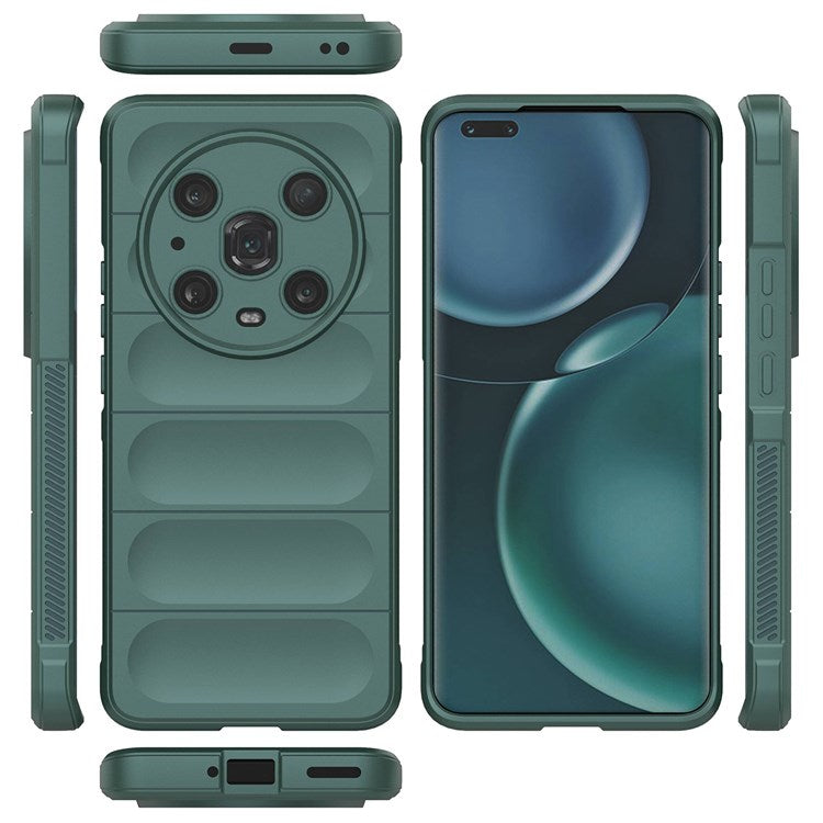 For Honor Magic4 Pro 5G Anti-drop Flexible TPU Phone Protective Case Anti-scratch Smartphone Back Cover - Green