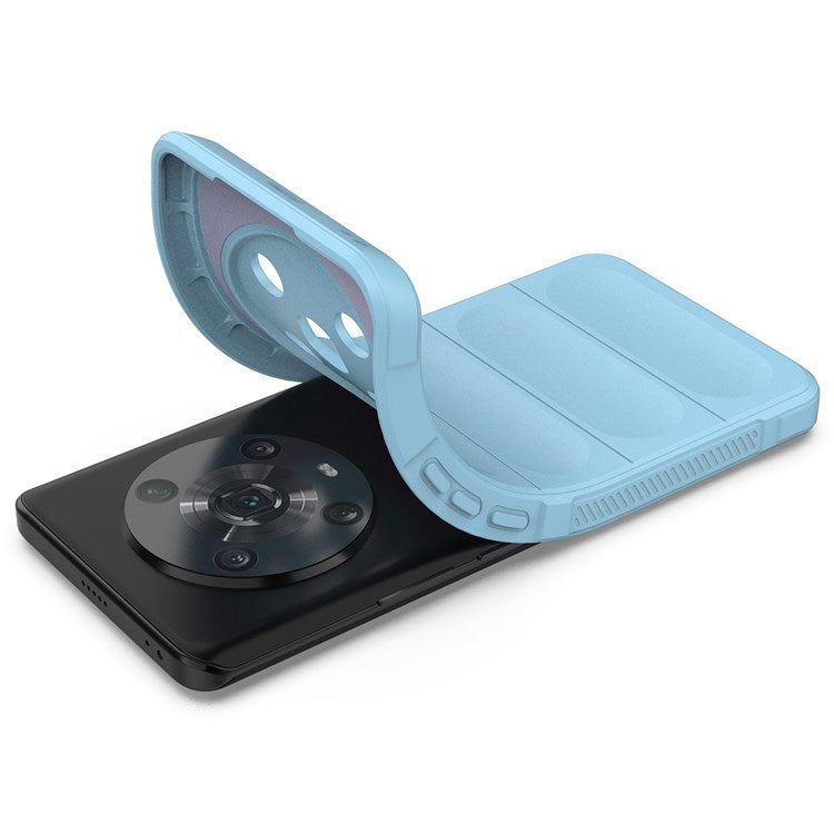 For Honor Magic4 Pro 5G Anti-drop Flexible TPU Phone Protective Case Anti-scratch Smartphone Back Cover - Baby Blue