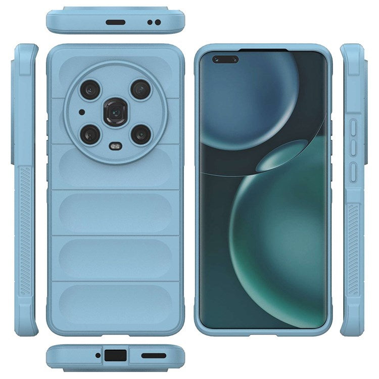 For Honor Magic4 Pro 5G Anti-drop Flexible TPU Phone Protective Case Anti-scratch Smartphone Back Cover - Baby Blue