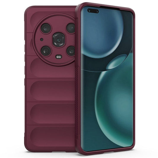 For Honor Magic4 Pro 5G Anti-drop Flexible TPU Phone Protective Case Anti-scratch Smartphone Back Cover - Wine Red