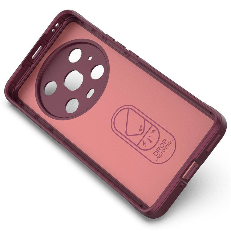 For Honor Magic4 Pro 5G Anti-drop Flexible TPU Phone Protective Case Anti-scratch Smartphone Back Cover - Wine Red