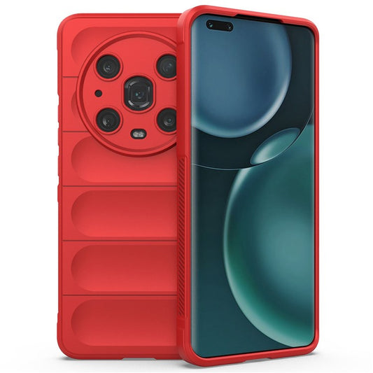 For Honor Magic4 Pro 5G Anti-drop Flexible TPU Phone Protective Case Anti-scratch Smartphone Back Cover - Red