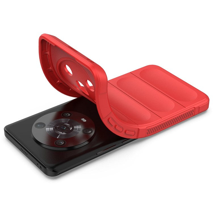 For Honor Magic4 Pro 5G Anti-drop Flexible TPU Phone Protective Case Anti-scratch Smartphone Back Cover - Red