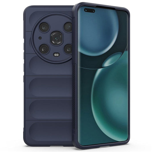 For Honor Magic4 Pro 5G Anti-drop Flexible TPU Phone Protective Case Anti-scratch Smartphone Back Cover - Dark Blue