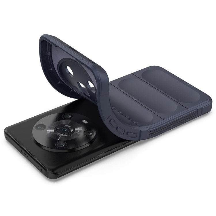 For Honor Magic4 Pro 5G Anti-drop Flexible TPU Phone Protective Case Anti-scratch Smartphone Back Cover - Dark Blue