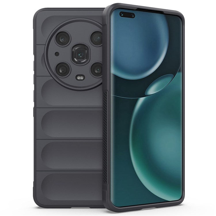 For Honor Magic4 Pro 5G Anti-drop Flexible TPU Phone Protective Case Anti-scratch Smartphone Back Cover - Dark Grey