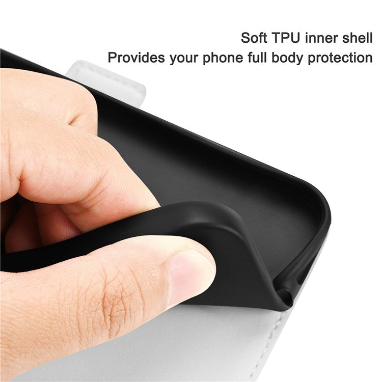 Litchi Texture Wallet Phone Case for Oppo A96 4G, Candy Color PU Leather Viewing Stand Flip Folio Cover - Green