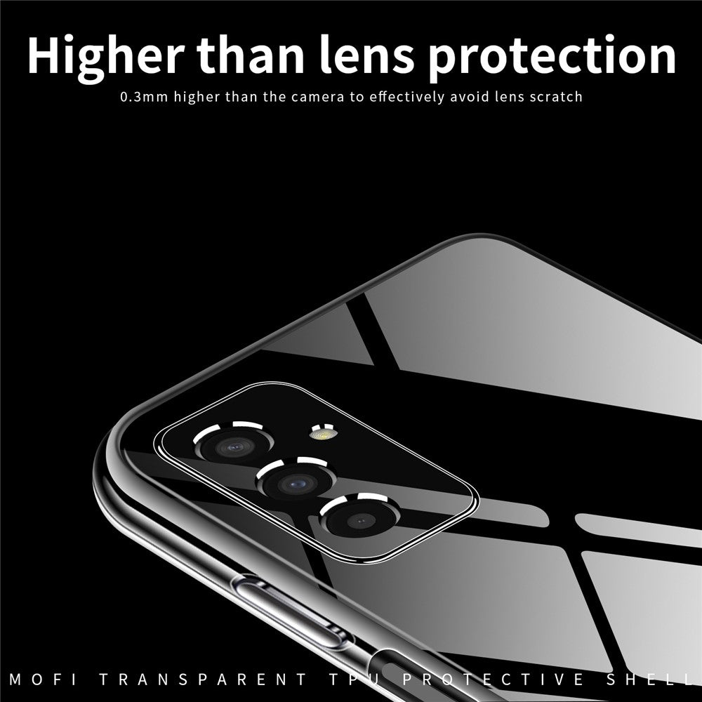 MOFI For Samsung Galaxy M13 4G Scratch-resistant Flexible TPU Phone Case Soft Crystal Clear Cell Phone Cover