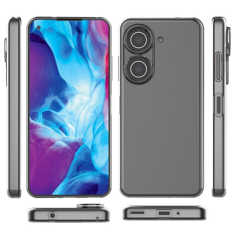 For Asus Zenfone 9 5G Super Clear TPU Phone Case Ultra-thin Anti-dust Phone Protective Shell