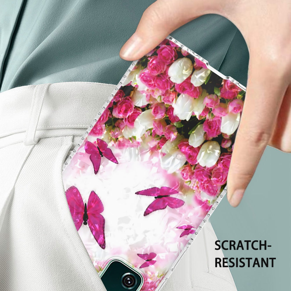 YB IMD Series-13 for Samsung Galaxy S20 FE / S20 FE 5G / S20 FE 2022 / S20 Lite 2.0mm TPU Phone Case IMD IML Shell Pattern Airbag Protective Cover - BK007-Dancing Butterfly