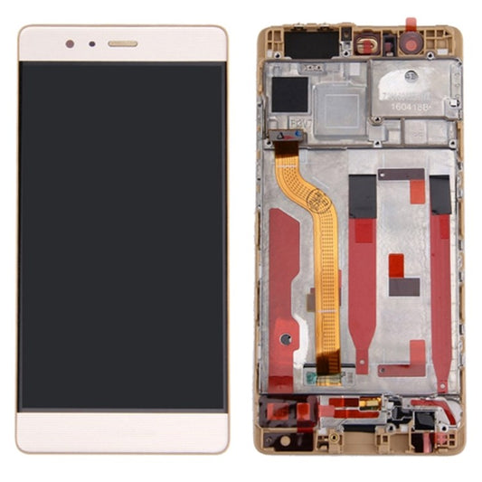 For Huawei P9 Grade C LCD Screen and Digitizer Assembly + Frame (without Logo) - Gold