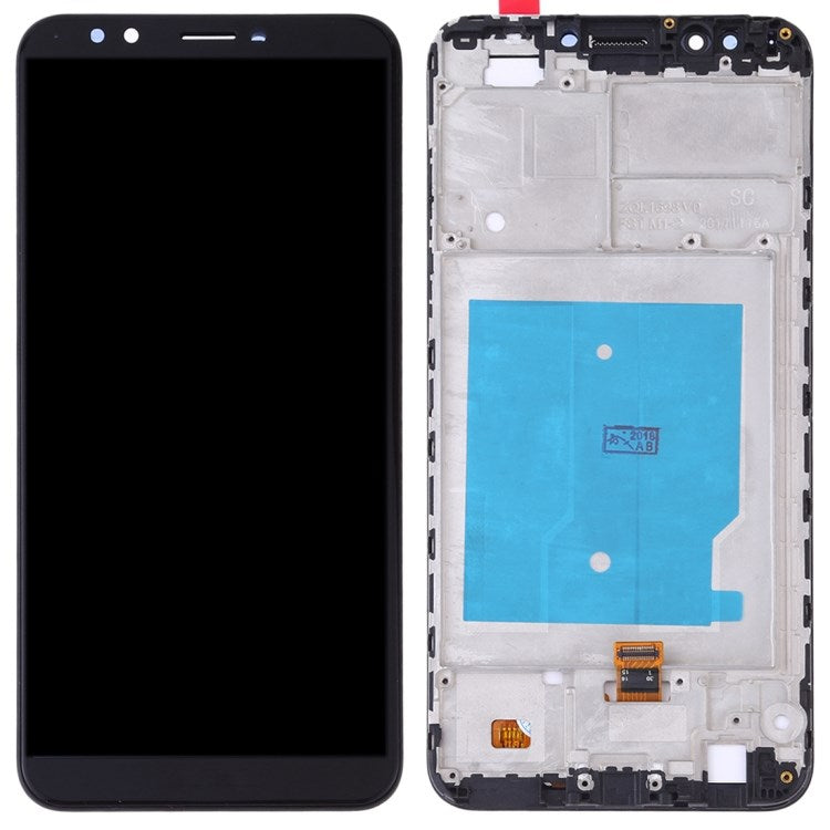 For Huawei Y7 (2018) / Y7 Prime (2018) / Y7 Pro (2018) Grade C LCD Screen and Digitizer Assembly + Frame (without Logo) - Black