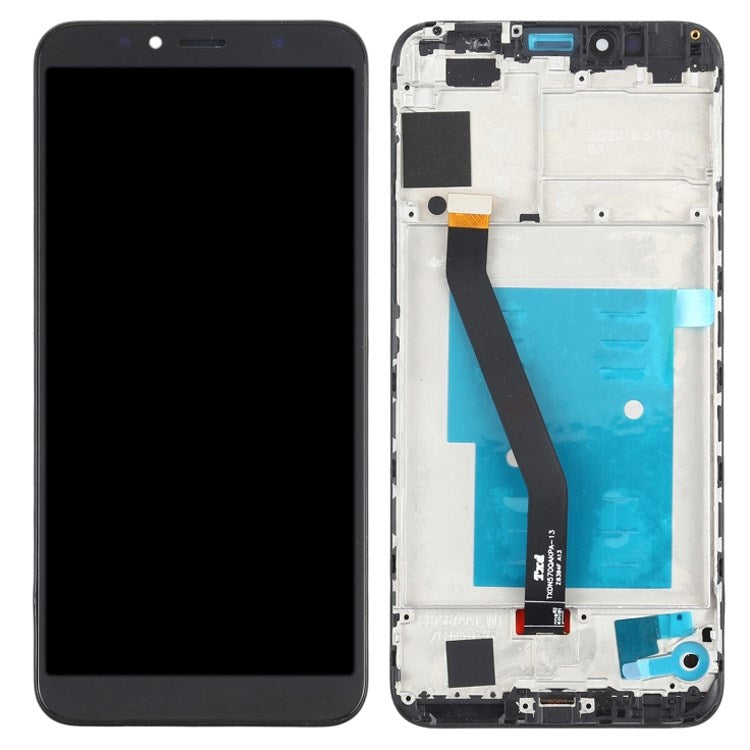 For Huawei Y6 (2018) / Enjoy 8e / Honor 7A (with Fingerprint Sensor) Grade C LCD Screen and Digitizer Assembly + Frame (without Logo) - Black