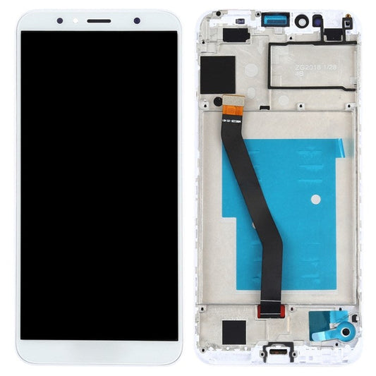 For Huawei Y6 (2018) / Enjoy 8e / Honor 7A (with Fingerprint Sensor) Grade C LCD Screen and Digitizer Assembly + Frame (without Logo) - White
