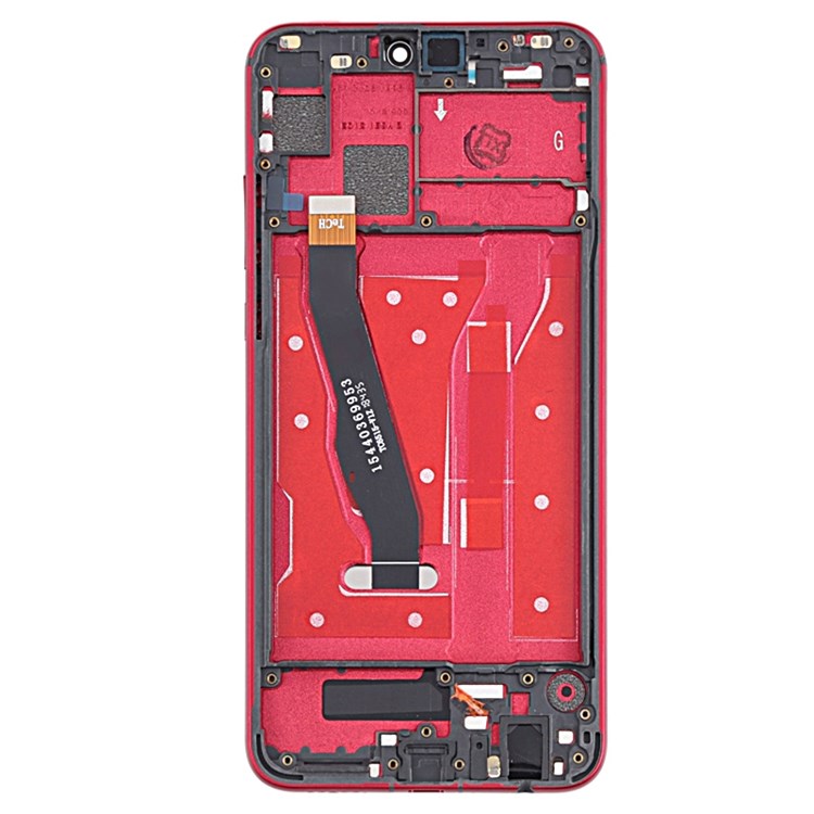 For Huawei Honor 8X Grade C LCD Screen and Digitizer Assembly + Frame Replacement Part (COG Technology) (without Logo) - Red