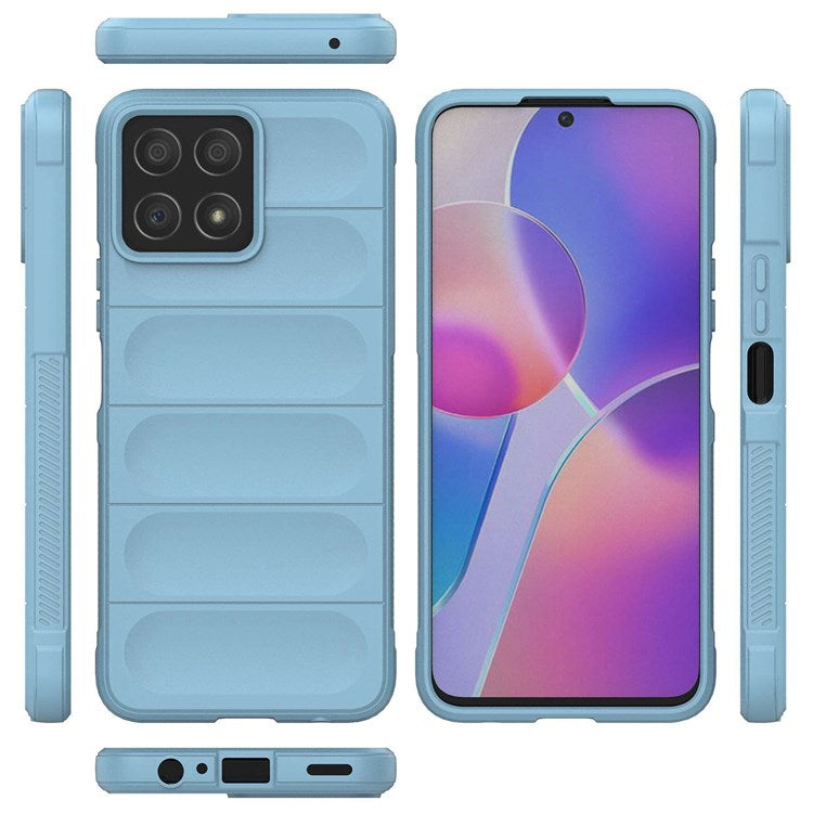 For Honor X8 4G / X30i Rugged Back Cover Anti-fall Protection Flexible TPU Phone Case - Baby Blue