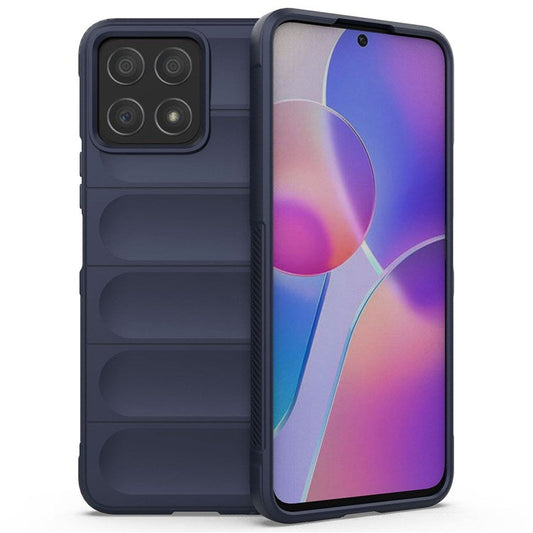 For Honor X8 4G / X30i Rugged Back Cover Anti-fall Protection Flexible TPU Phone Case - Dark Blue